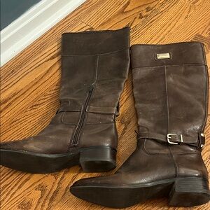 ANTONIO MELANI Dark Brown Knee High Heeled Boots